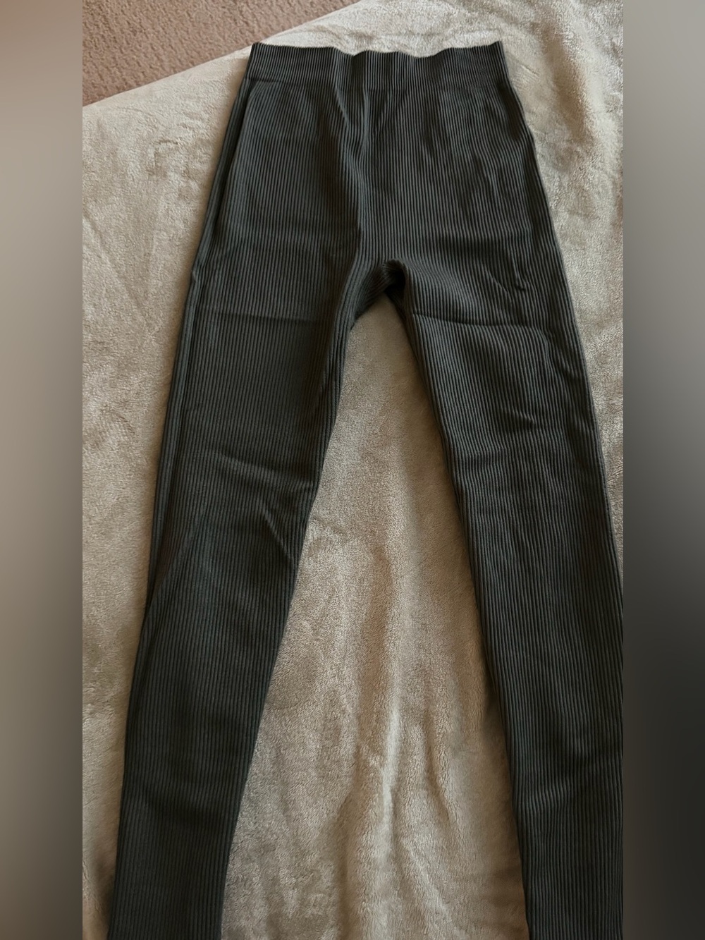 Zara Black Ribbed Leggings